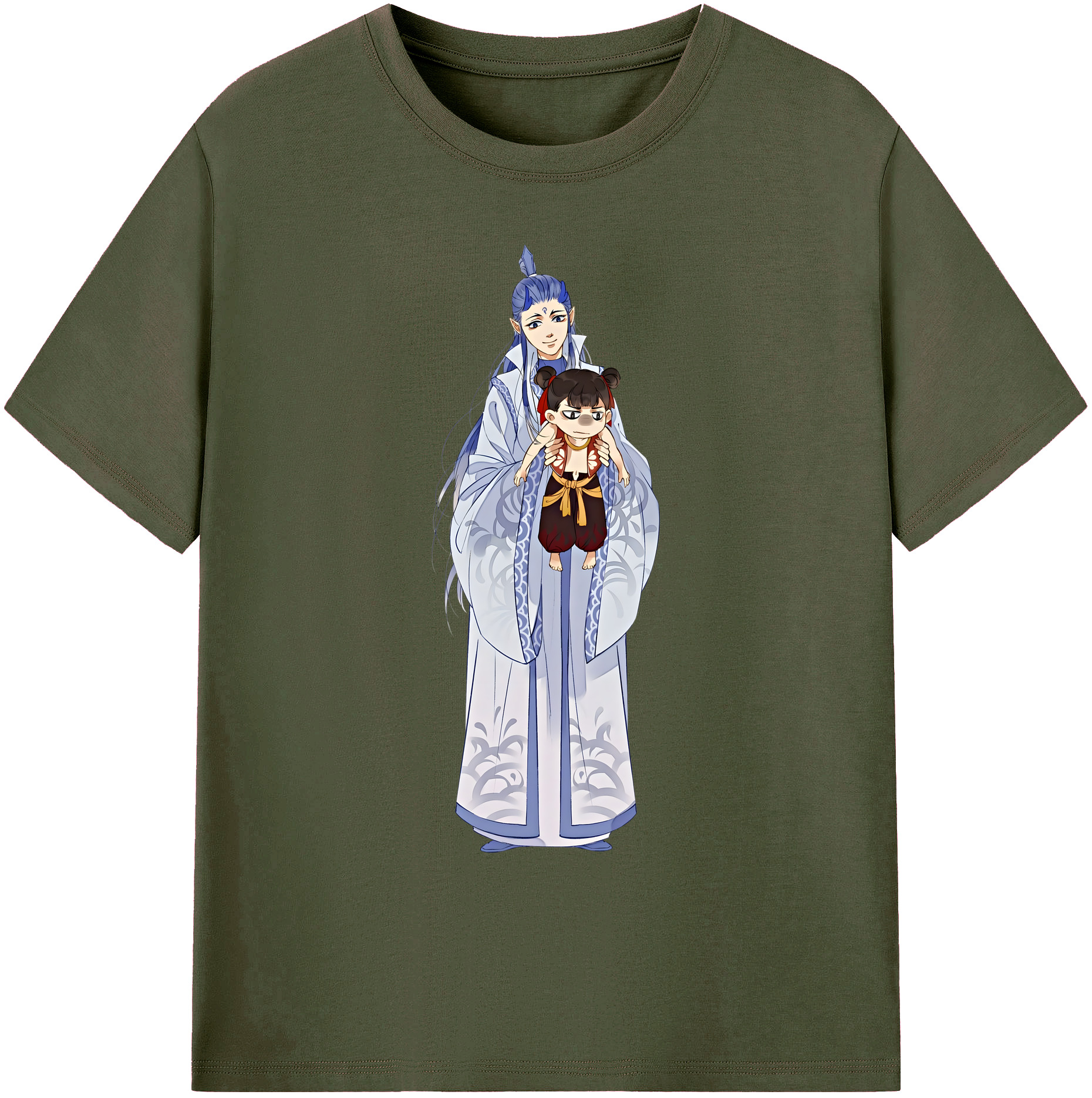 （画像用） Ne Zha 2 ナタ 魔童の大暴れ 綿100％ メンズ半袖Tシャツ｜肌触りやわらか＆通気性